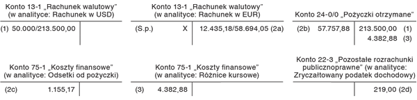 Skutki otrzymania od udziałowca pożyczki w walucie obcej