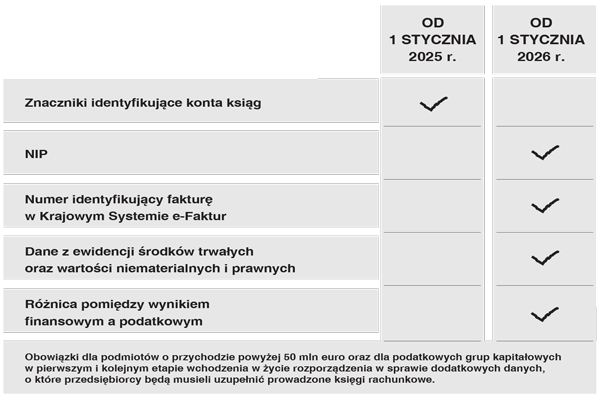 Jakie informacje znajdą się obowiązkowo w elektronicznych księgach rachunkowych?