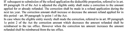 Wzór wniosku o zwrot podatku VAT